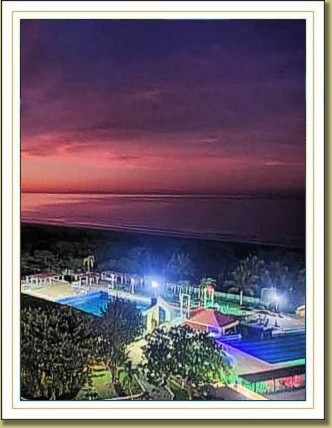 the beach club view over the ocean